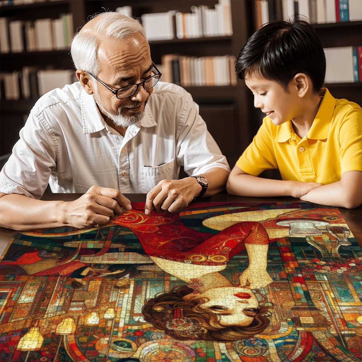 Audrey Wooden Jigsaw Puzzles 1000 pcs - Gregg Acini Adoree Designs - Jigsaw Puzzle