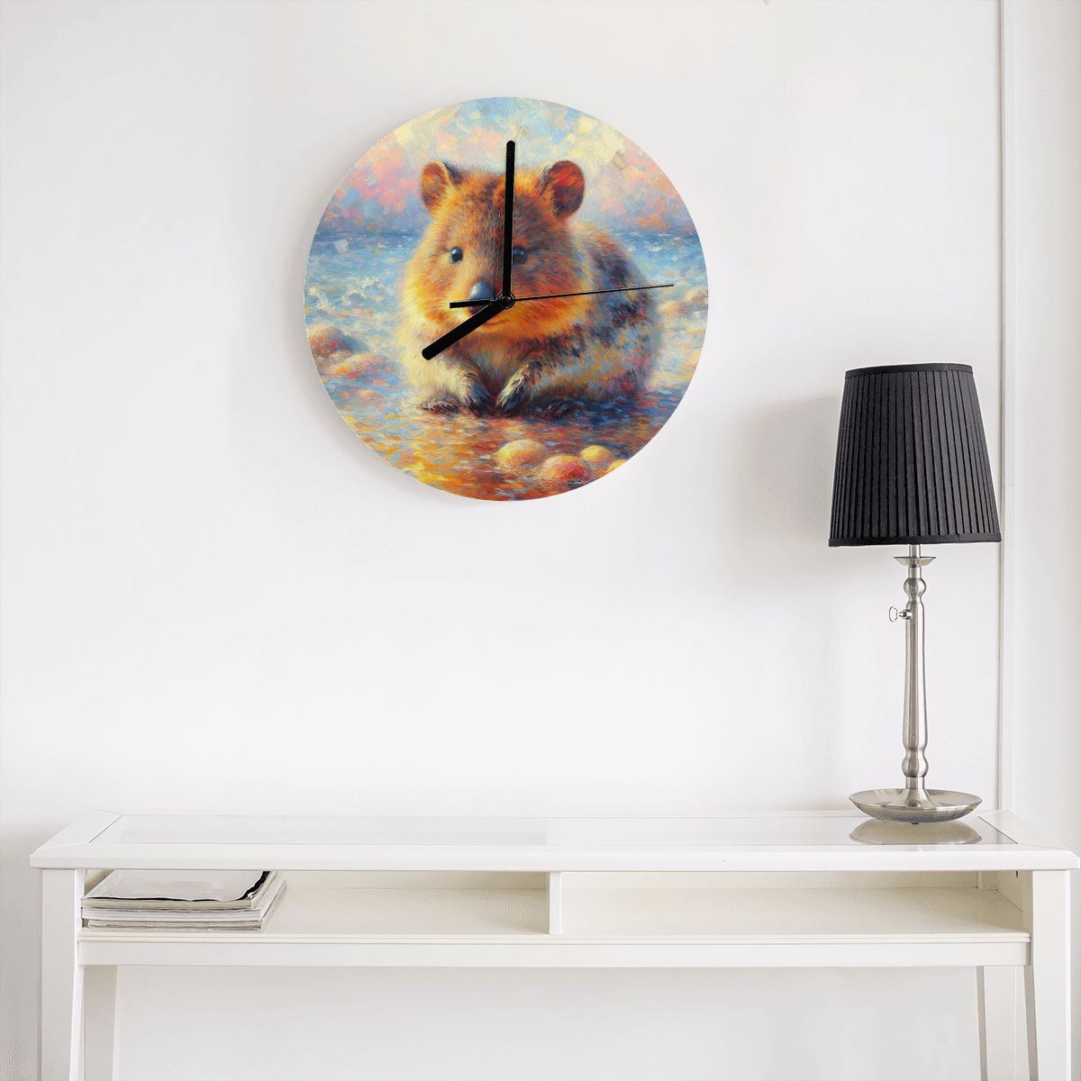 Baby Quokka MDF Wall Clock (Made in USA) - Gregg Acini Adoree Designs - Wall Clock