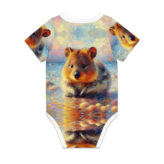 Baby Quokka - Short Sleeve Onesie - Gregg Acini Adoree Designs - Baby Bodysuit