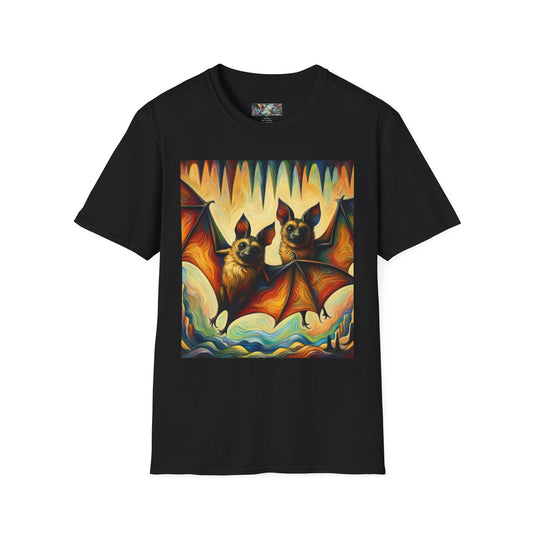 Bat Buddies Unisex Softstyle T-Shirt - Soft & Stylish Graphic Tee - Gregg Acini Adoree Designs - T-Shirt