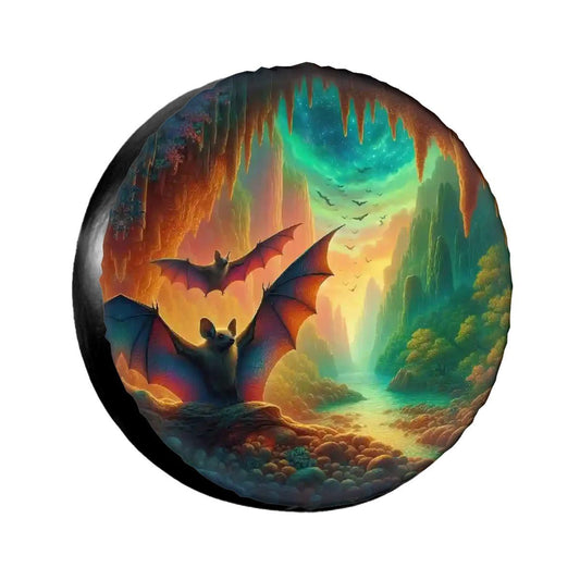 Bat Paradise - Thickened Spare Tire Cover - Gregg Acini Adoree Designs - Spare Tire Cover