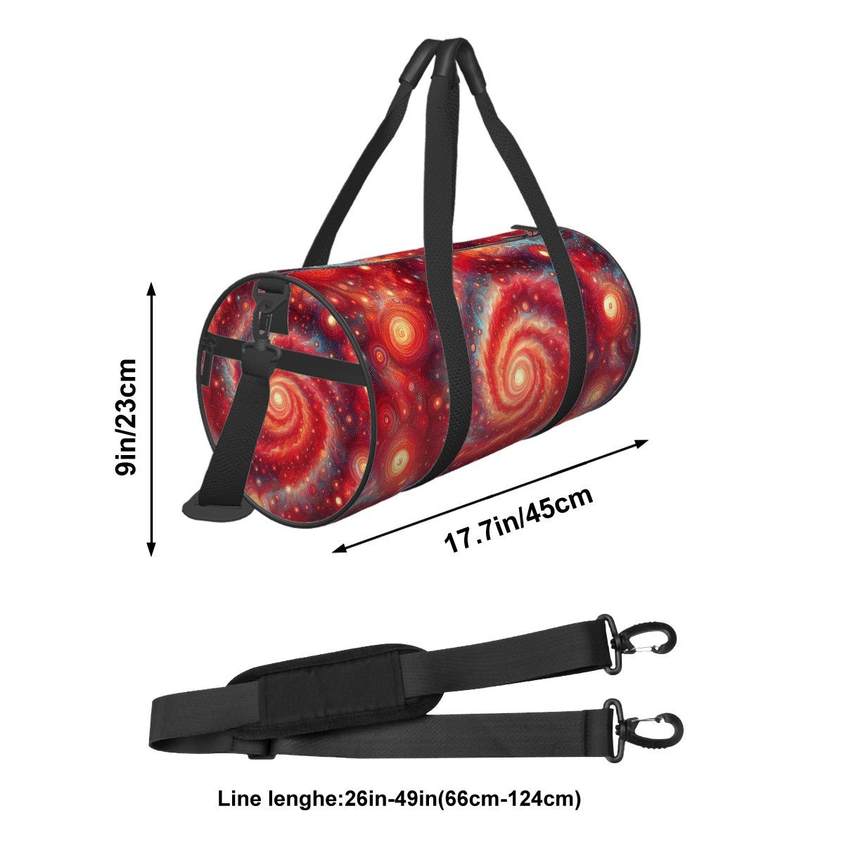 Cylinder Duffle Bag Large Capacity - Gregg Acini Adoree Designs - Luggage