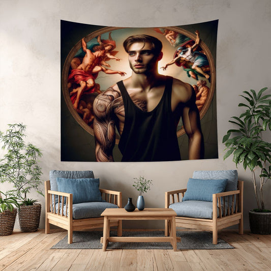 Decisions Lightweight Wall Tapestry (Fabric Wall Hanging - USA) - Gregg Acini Adoree Designs - Wall Coverings