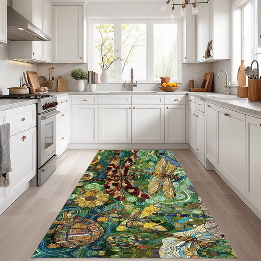 Dragonflies Area Rug without Tassels - Gregg Acini Adoree Designs - Rugs & Mats