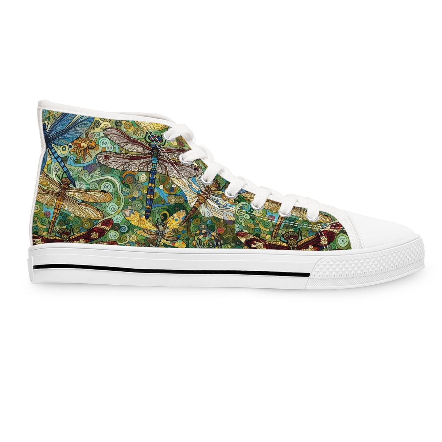 Dragonflies Colorful Nature - Inspired High Top Sneakers for Women - Gregg Acini Adoree Designs - Shoes