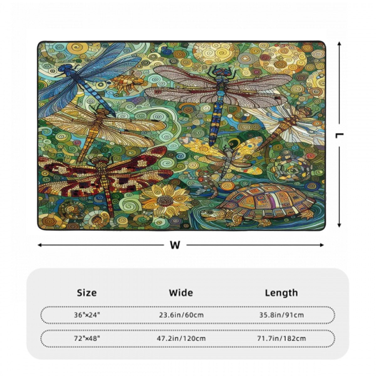 Dragonflies Flannel Non Slip Area Mat (Multiple Sizes) - Gregg Acini Adoree Designs - Rugs & Mats