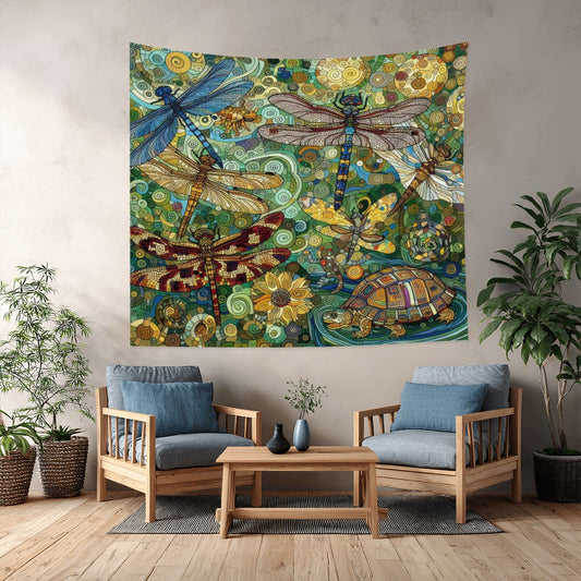 Dragonflies Lightweight Wall Tapestry (Fabric Wall Hanging - USA) - Gregg Acini Adoree Designs - Wall Coverings