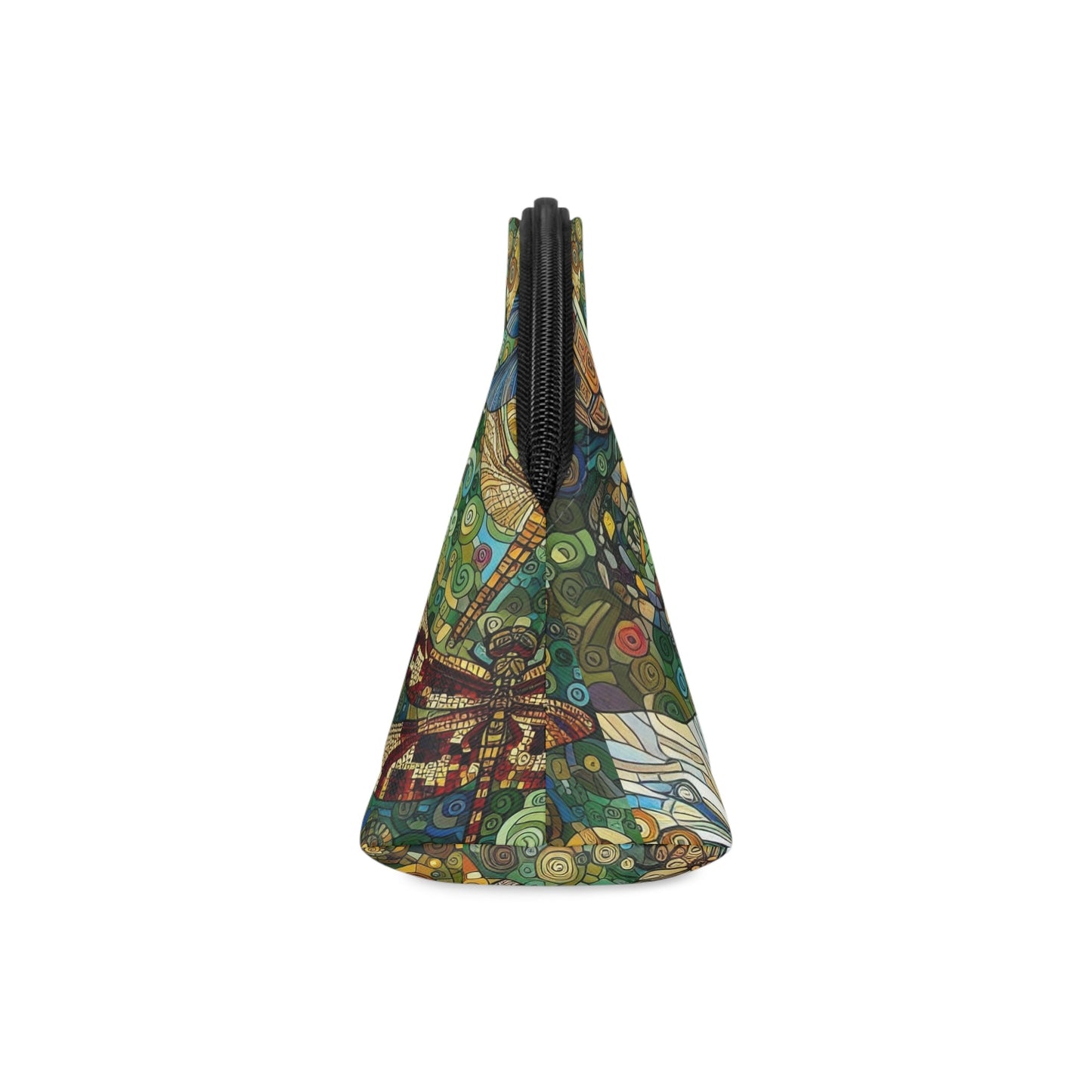 Dragonflies Makeup Bag – Vibrant Floral Cosmetic Pouch for Nature Lovers - Gregg Acini Adoree Designs - Bags