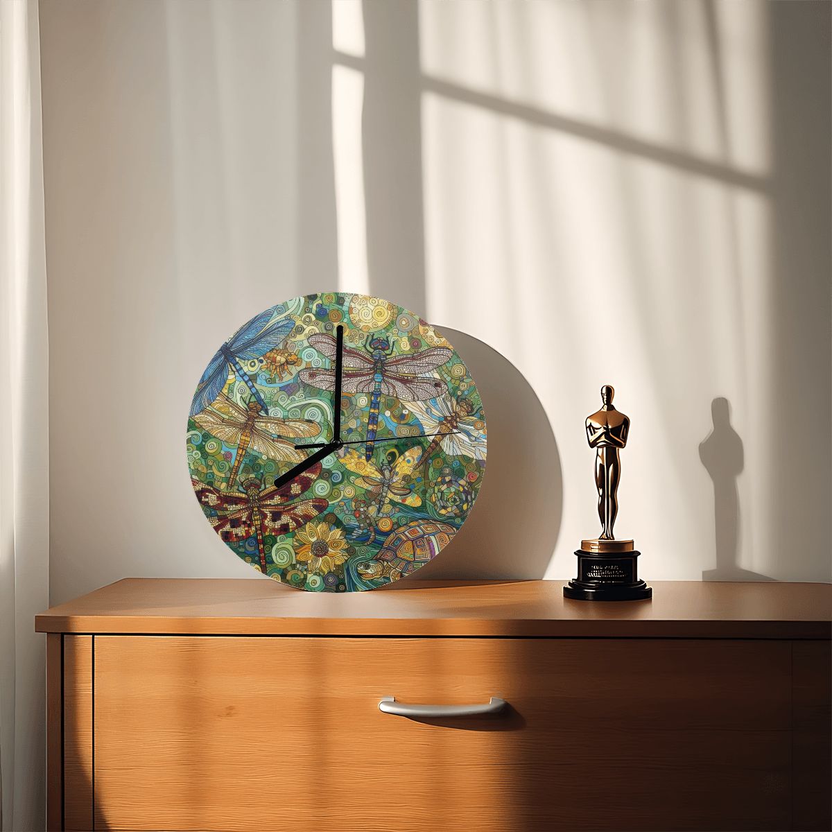 Dragonflies MDF Wall Clock (Made in USA) - Gregg Acini Adoree Designs - Wall Clock