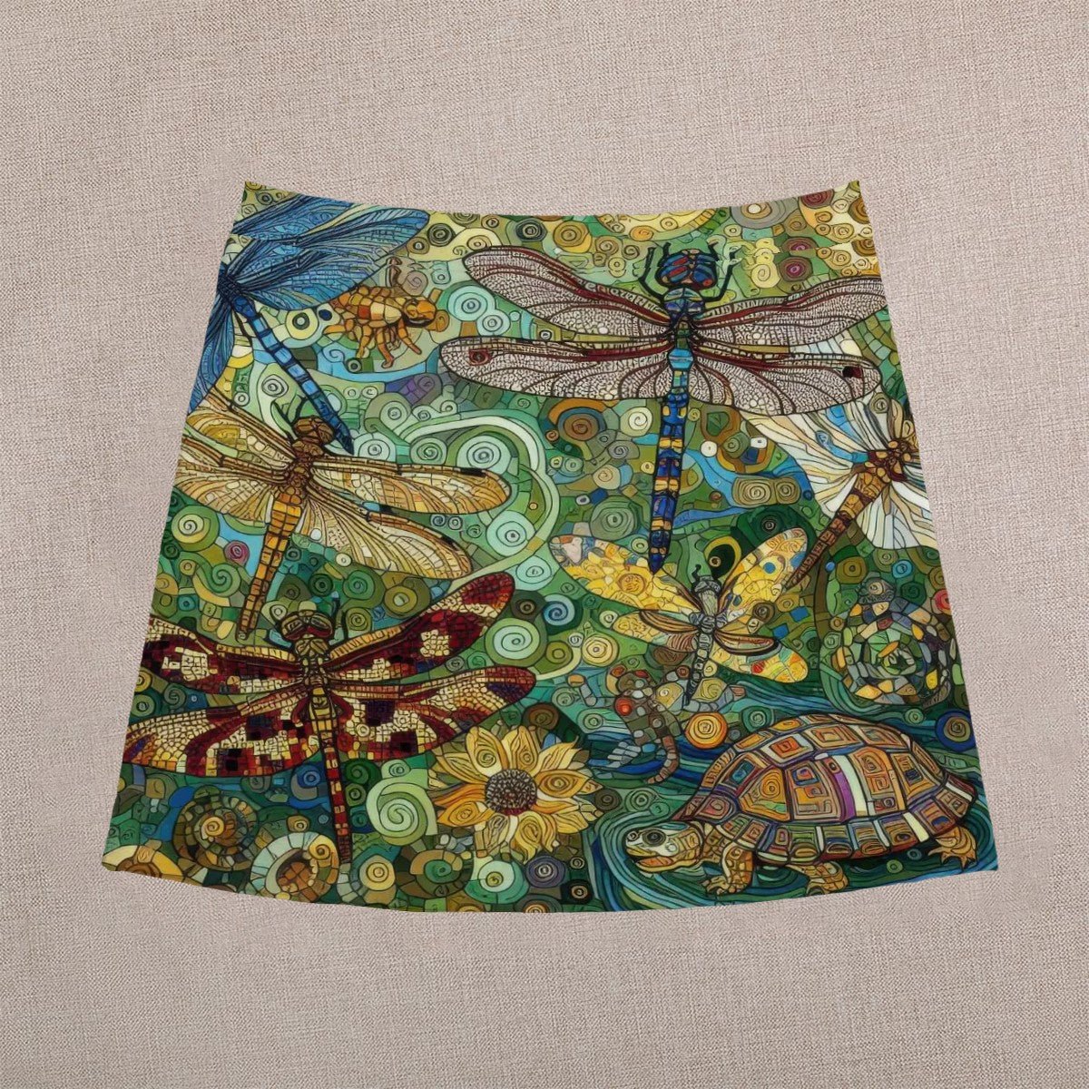 Dragonflies Mini Skirt - Gregg Acini Adoree Designs - Women's Skirts & Dresses
