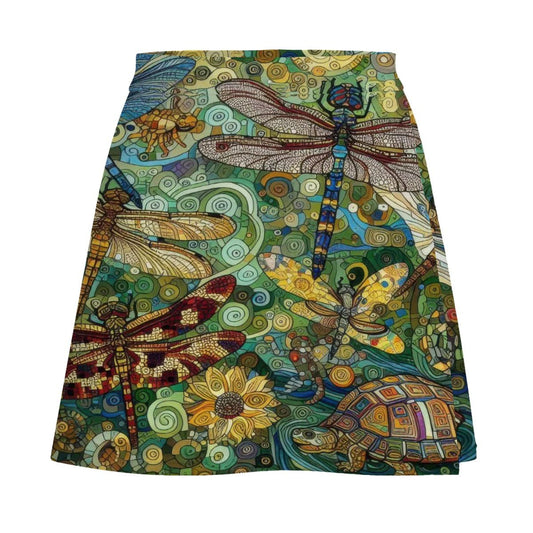 Dragonflies Mini Skirt - Gregg Acini Adoree Designs - Women's Skirts & Dresses