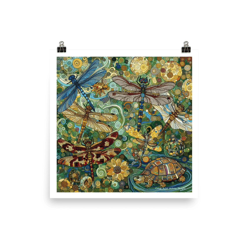 Dragonflies Photo paper poster - Gregg Acini Adoree Designs - Art