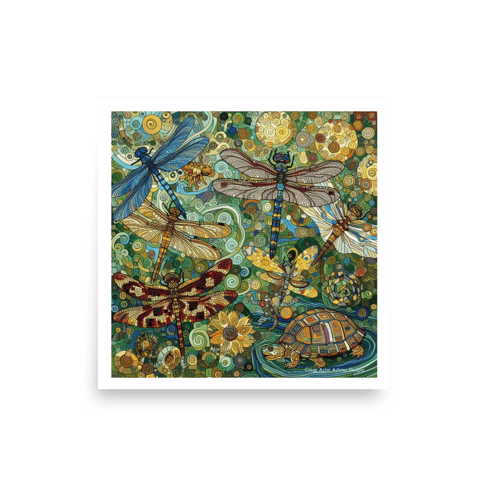 Dragonflies Photo paper poster - Gregg Acini Adoree Designs - Art