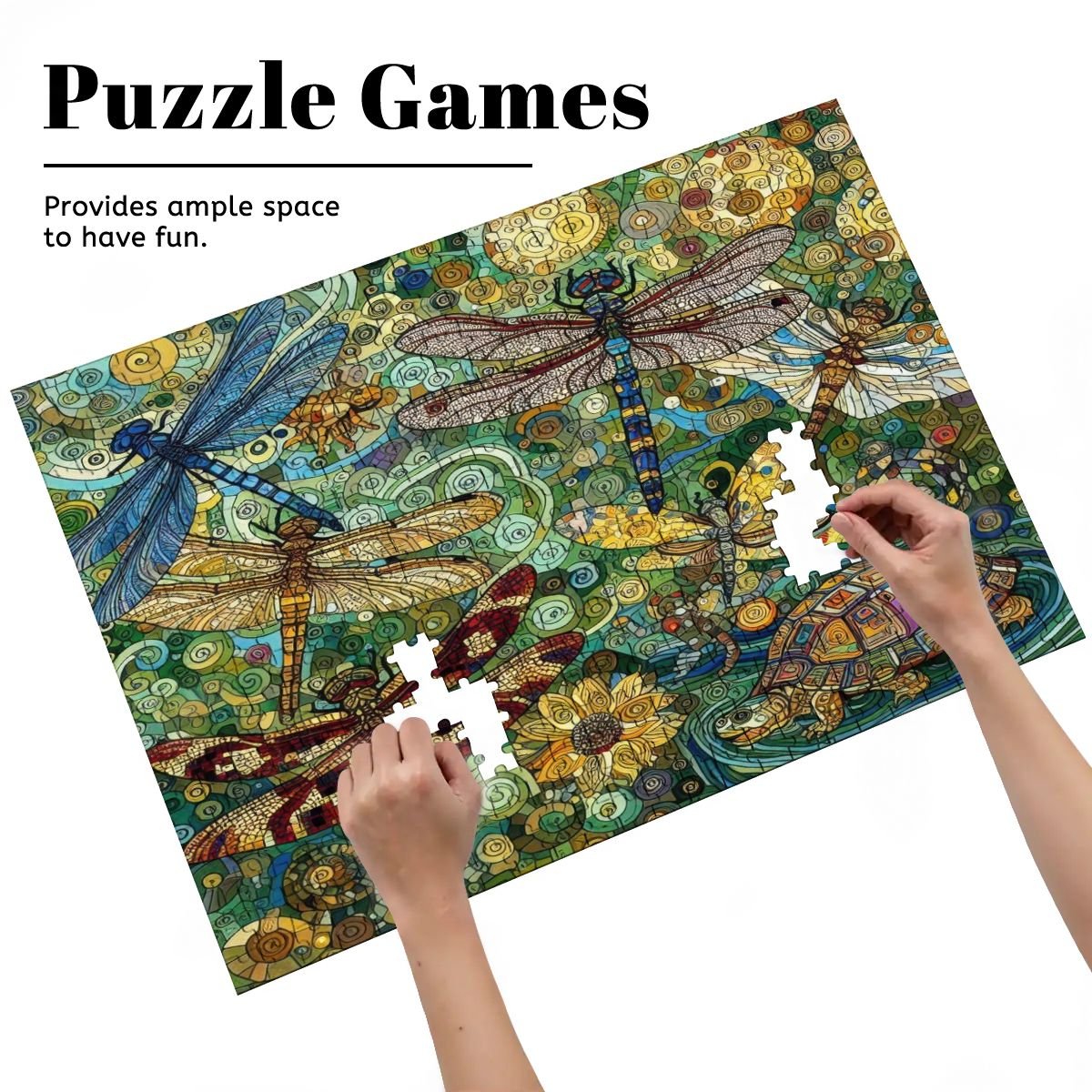Dragonflies Wooden Jigsaw Puzzles 500 pcs - Gregg Acini Adoree Designs - Jigsaw Puzzle