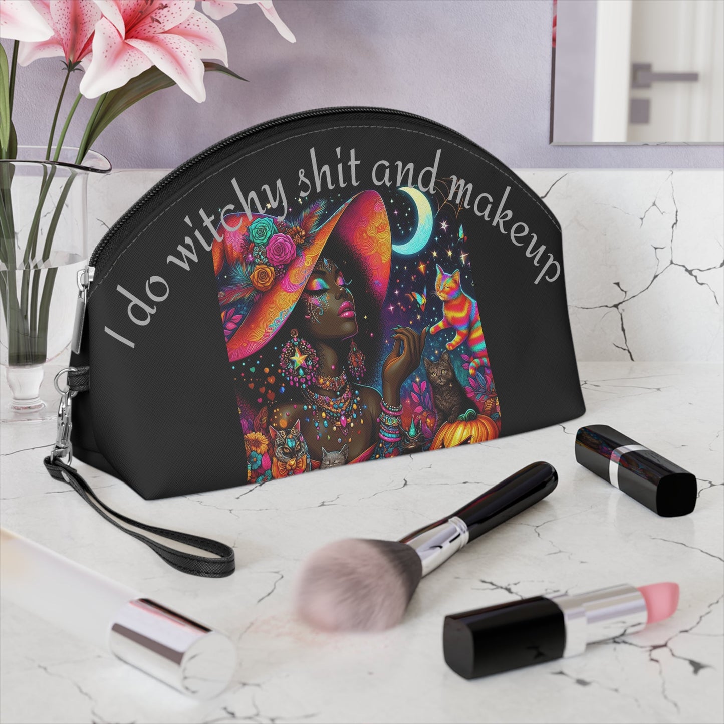 Dynamic Witch Makeup Bag – Cosmetic Pouch - Gregg Acini Adoree Designs - Bags