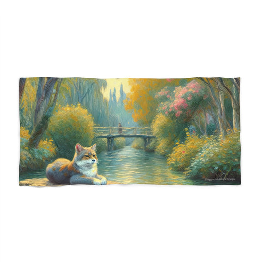 Faux Fossa Vibrant Beach Towel - Summer Vibes with Friends - Gregg Acini Adoree Designs - Towel