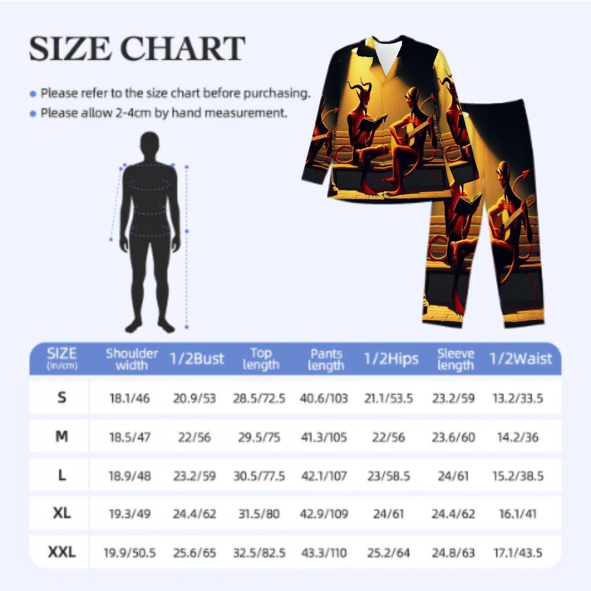 Fiend Friends Long Sleeved Pajamas for Men Set - Gregg Acini Adoree Designs - Men's Pajamas