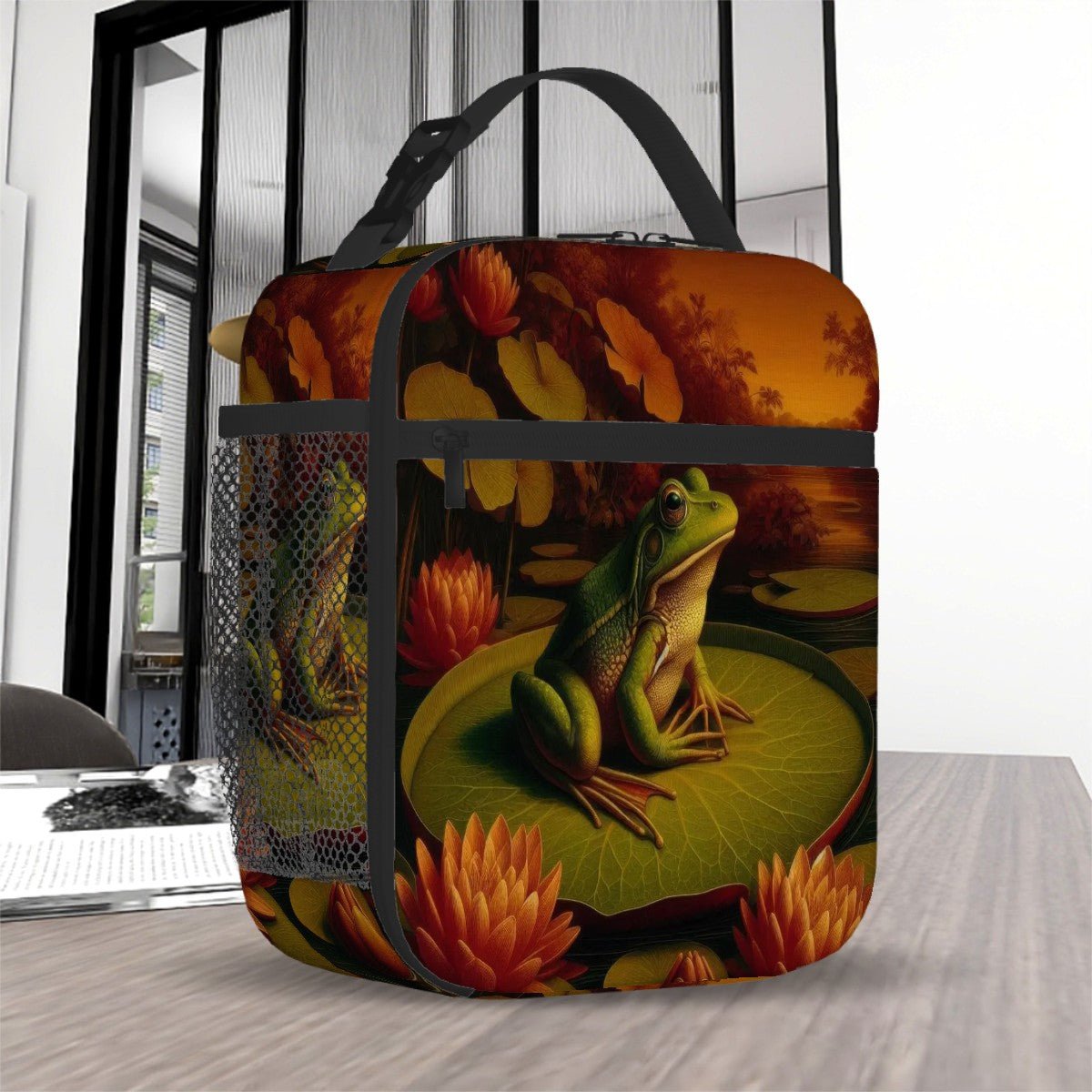Frog on a Lilypad Lunch Bag - Gregg Acini Adoree Designs - Lunch Bag