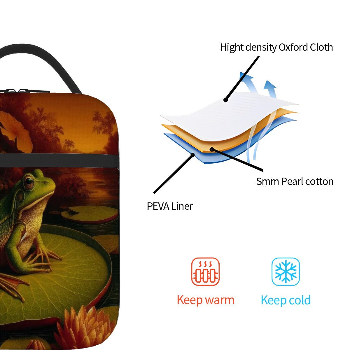 Frog on a Lilypad Lunch Bag - Gregg Acini Adoree Designs - Lunch Bag