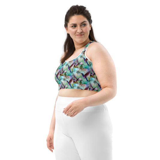 Gentle Hummingbirds Sports bra - Gregg Acini Adoree Designs - Sports Bra