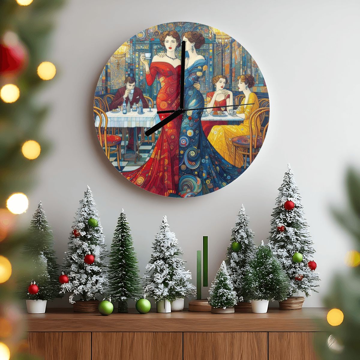Girlfriends MDF Wall Clock (Made in USA) - Gregg Acini Adoree Designs - Wall Clock