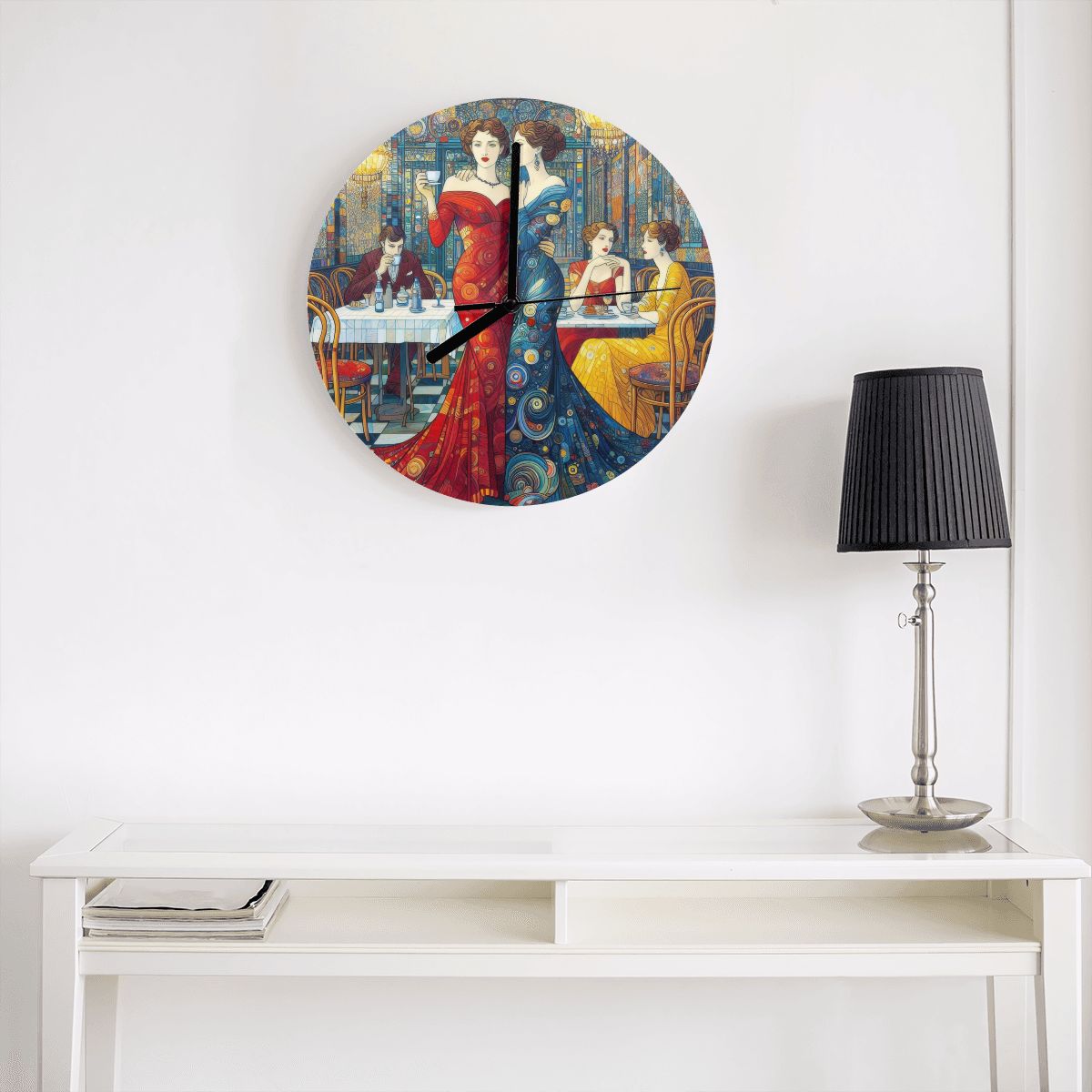 Girlfriends MDF Wall Clock (Made in USA) - Gregg Acini Adoree Designs - Wall Clock