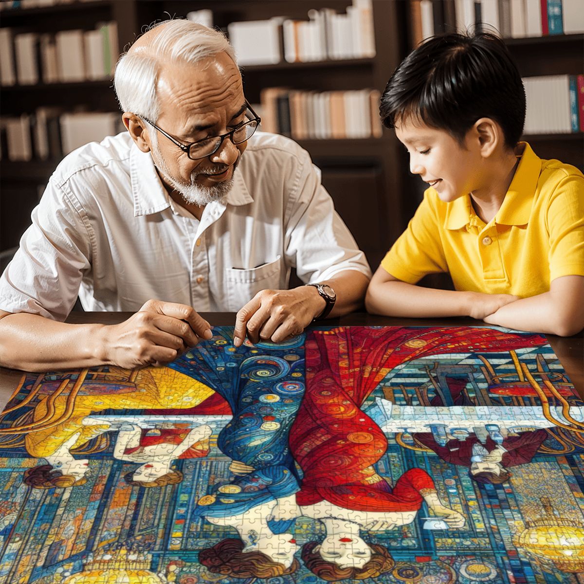 Girlfriends Wooden Jigsaw Puzzles 1000 pcs - Gregg Acini Adoree Designs - Jigsaw Puzzle