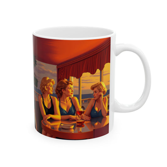 Glamorous Friends Ceramic Coffee Mug by Gregg Acini Adoree Designs - Gregg Acini Adoree Designs - Mug