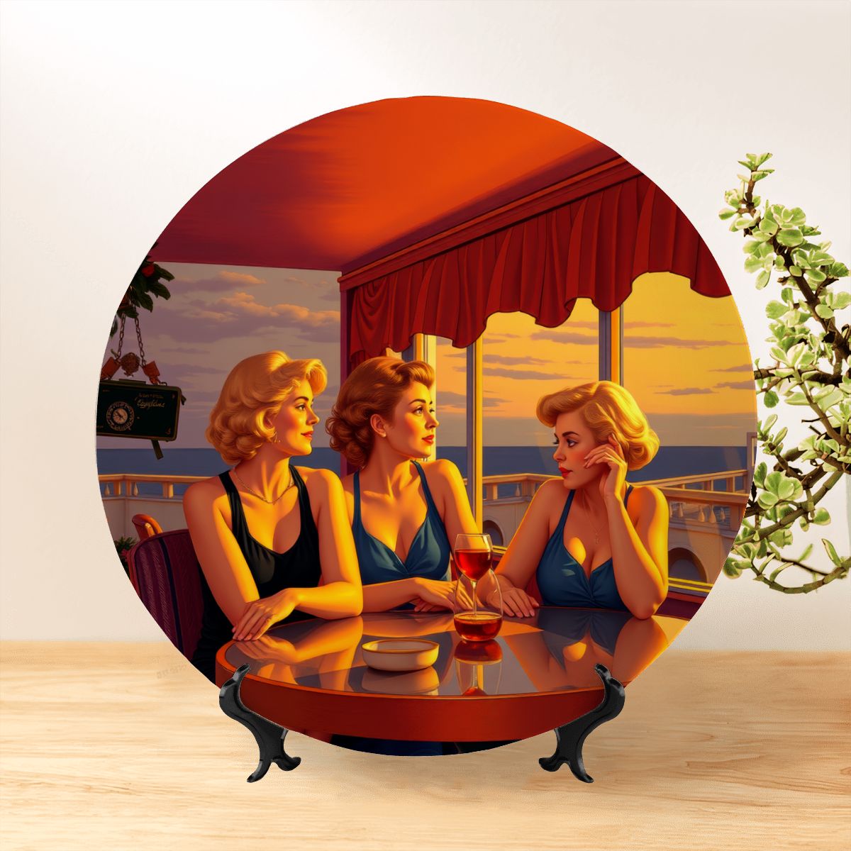 Glamorous Friends Decorative Plate - Gregg Acini Adoree Designs - Decorative Plates