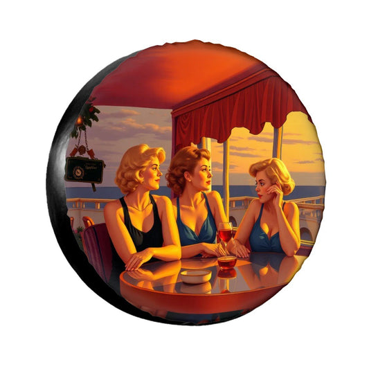Glamorous Friends Thickened Spare Tire Cover - Gregg Acini Adoree Designs - Spare Tire Cover