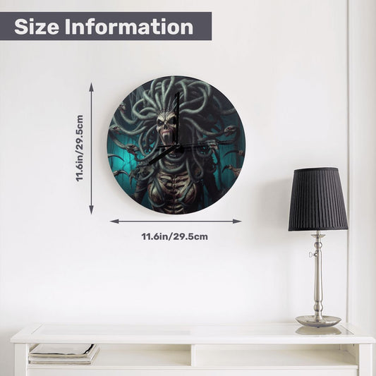 Halloween Medusa 3 MDF Wall Clock (Made in USA) - Gregg Acini Adoree Designs - Wall Clock