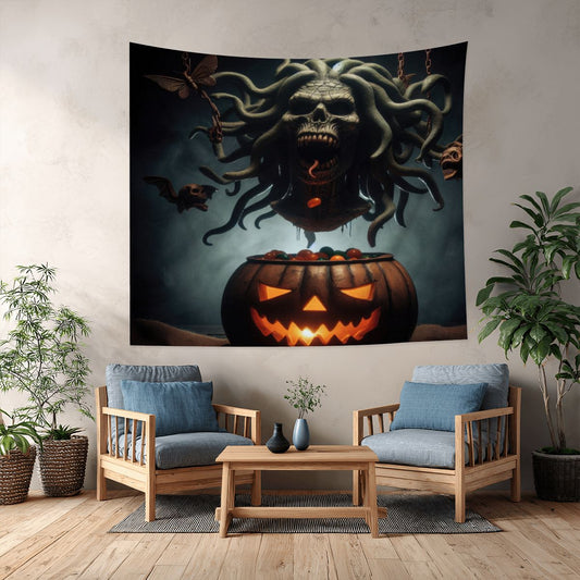Halloween Medusa 4 Lightweight Wall Tapestry (Fabric Wall Hanging - USA) - Gregg Acini Adoree Designs - Wall Coverings