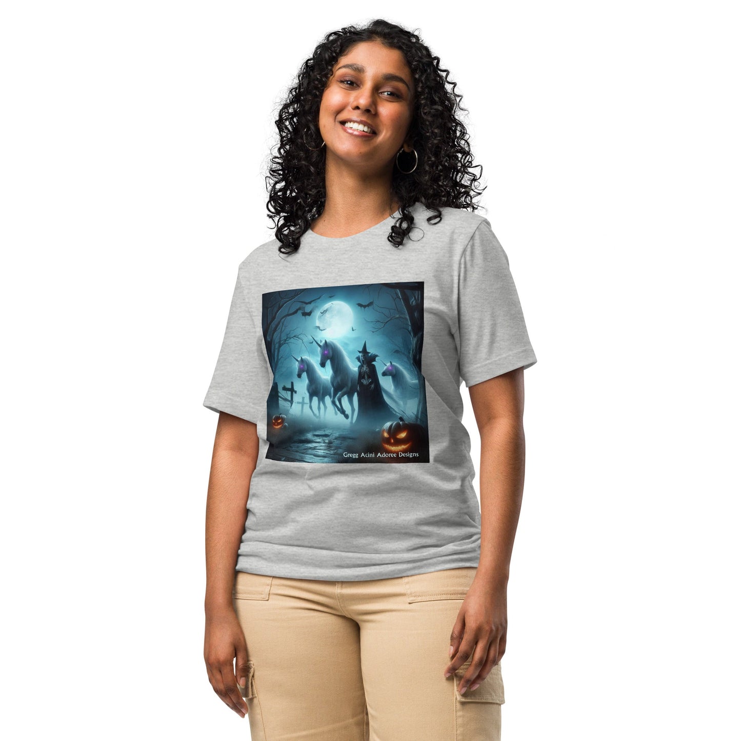 Halloween Unicorns with Friend Unisex t-shirt by Gregg Acini Adoree Designs - Gregg Acini Adoree Designs - Tee Shirt