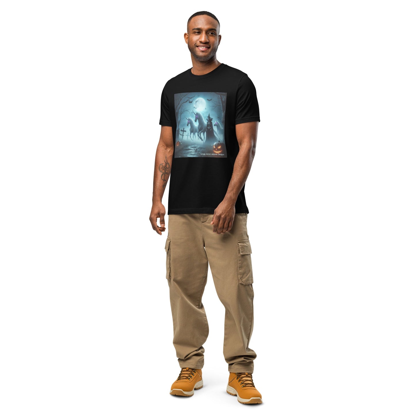 Halloween Unicorns with Friend Unisex t-shirt by Gregg Acini Adoree Designs - Gregg Acini Adoree Designs - Tee Shirt