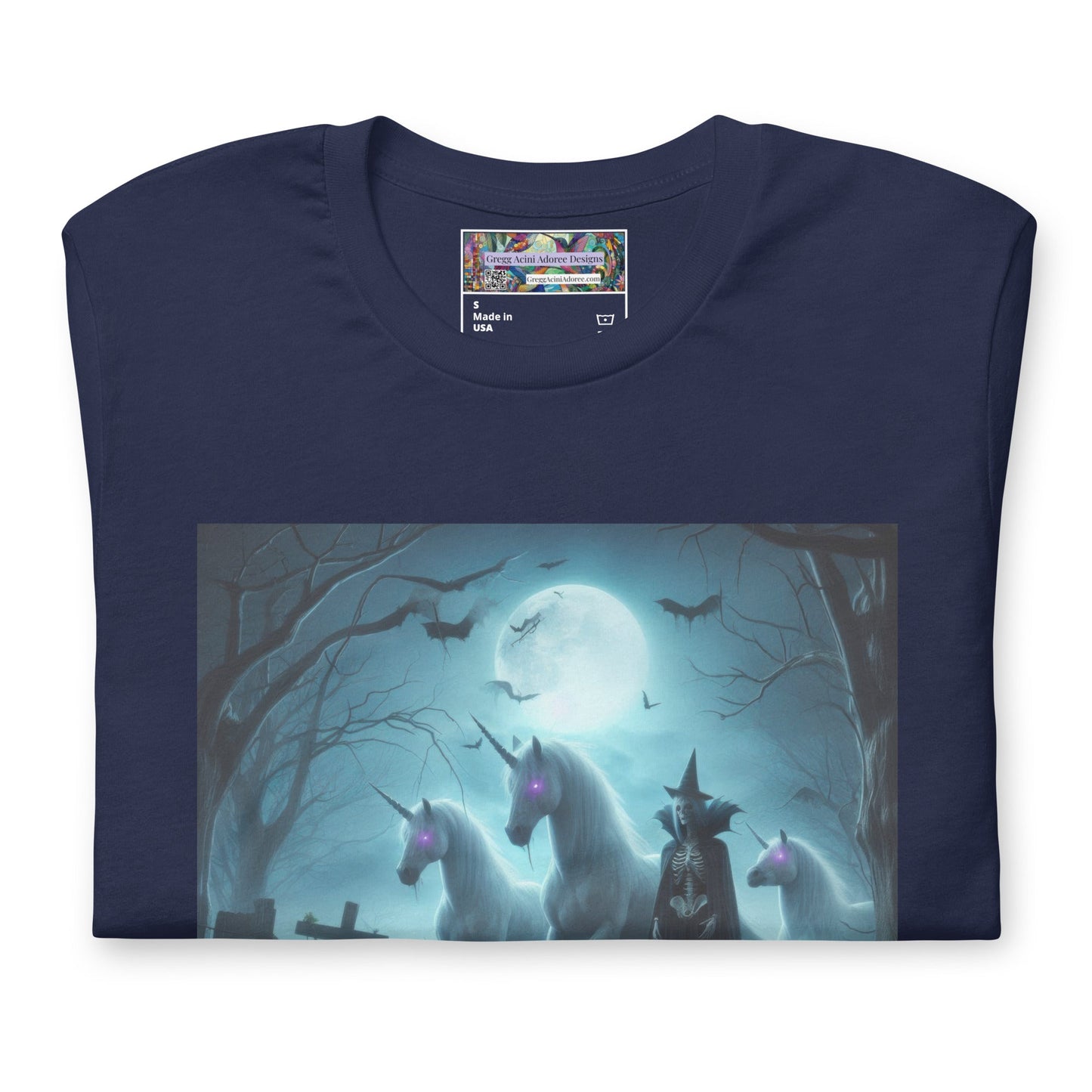 Halloween Unicorns with Friend Unisex t-shirt by Gregg Acini Adoree Designs - Gregg Acini Adoree Designs - Tee Shirt
