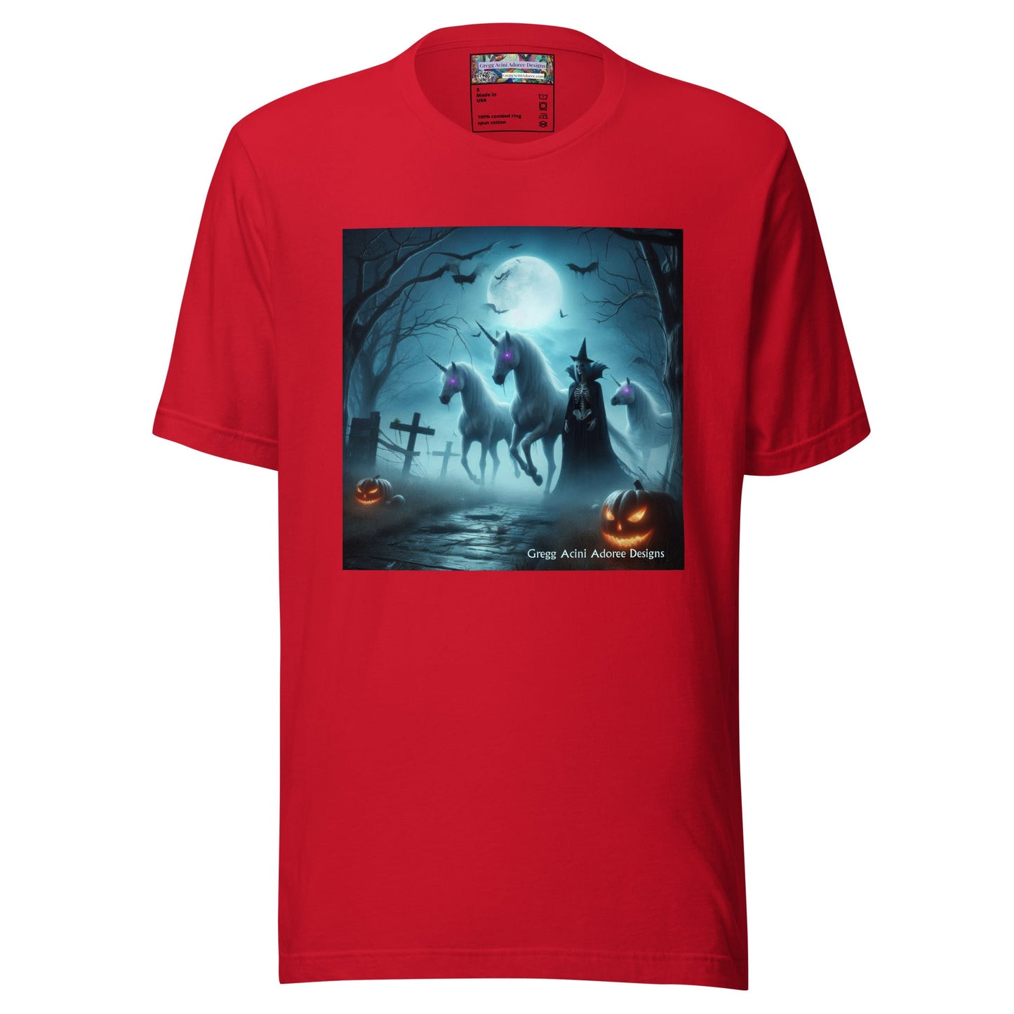 Halloween Unicorns with Friend Unisex t-shirt by Gregg Acini Adoree Designs - Gregg Acini Adoree Designs - Tee Shirt