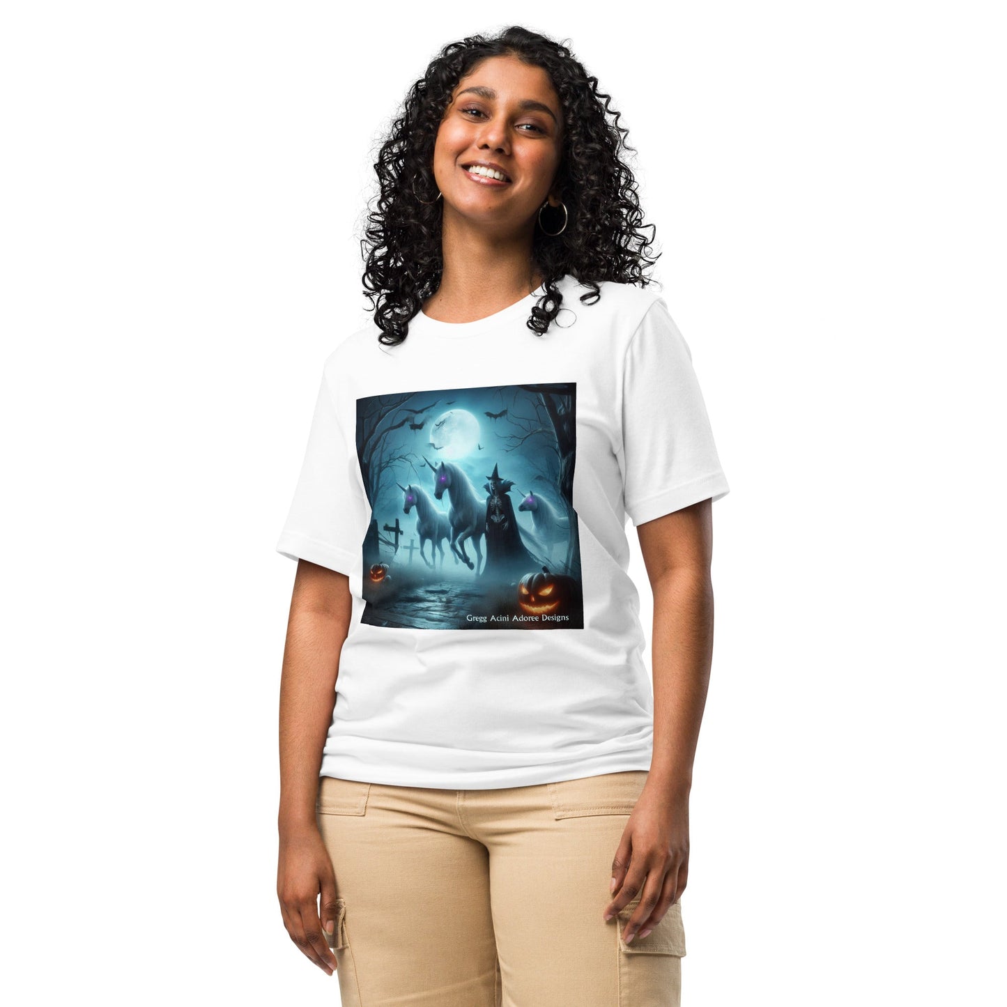 Halloween Unicorns with Friend Unisex t-shirt by Gregg Acini Adoree Designs - Gregg Acini Adoree Designs - Tee Shirt