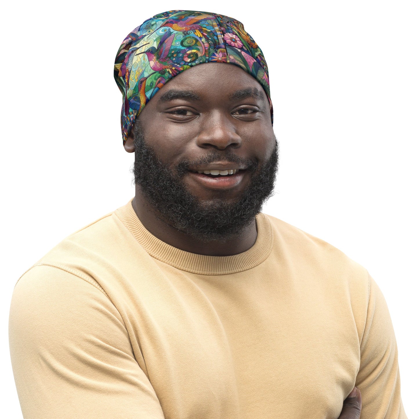 Hummingbird Kaleidoscope All - Over Print Beanie - Gregg Acini Adoree Designs - Beanie