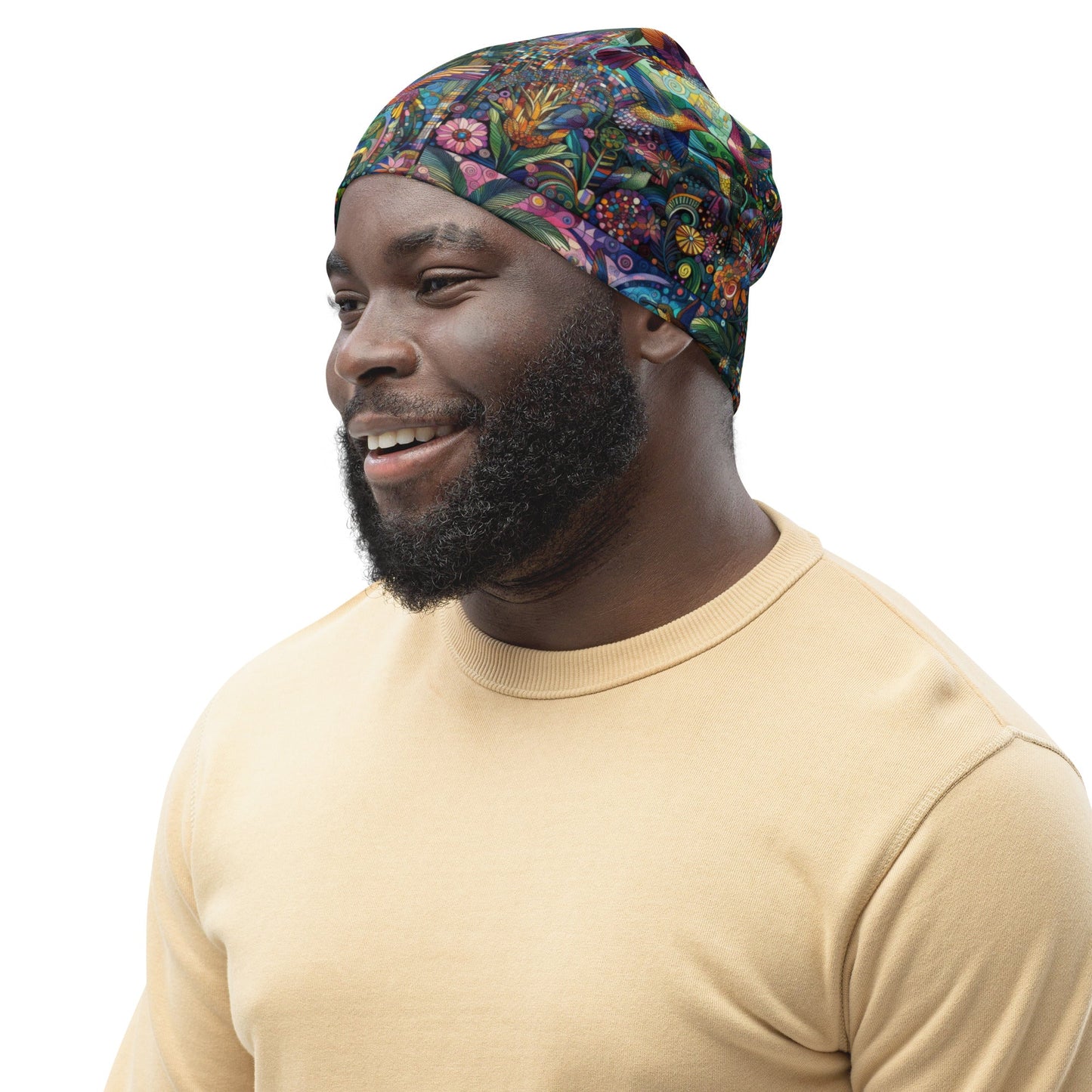 Hummingbird Kaleidoscope All - Over Print Beanie - Gregg Acini Adoree Designs - Beanie