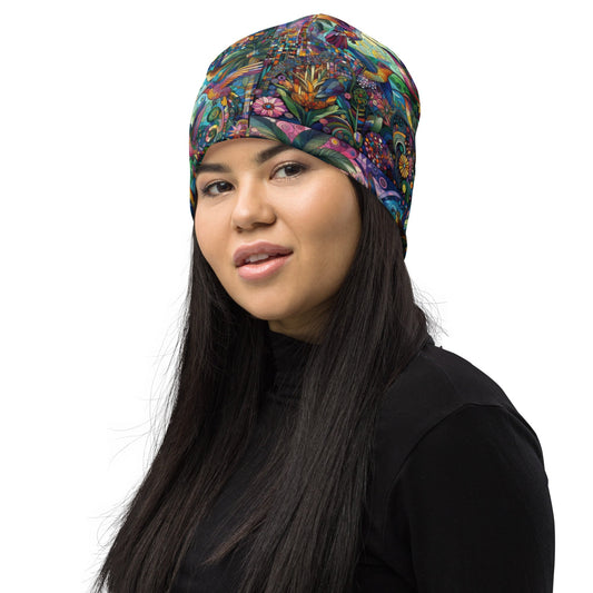 Hummingbird Kaleidoscope All - Over Print Beanie - Gregg Acini Adoree Designs - Beanie