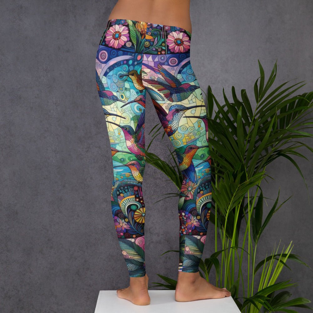 Hummingbird Kaleidoscope Leggings - Gregg Acini Adoree Designs - Leggings