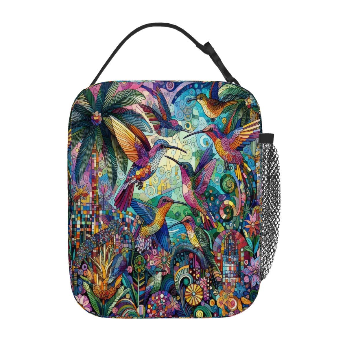 Hummingbird Kaleidoscope Lunch Bag - Gregg Acini Adoree Designs - Lunch Bag