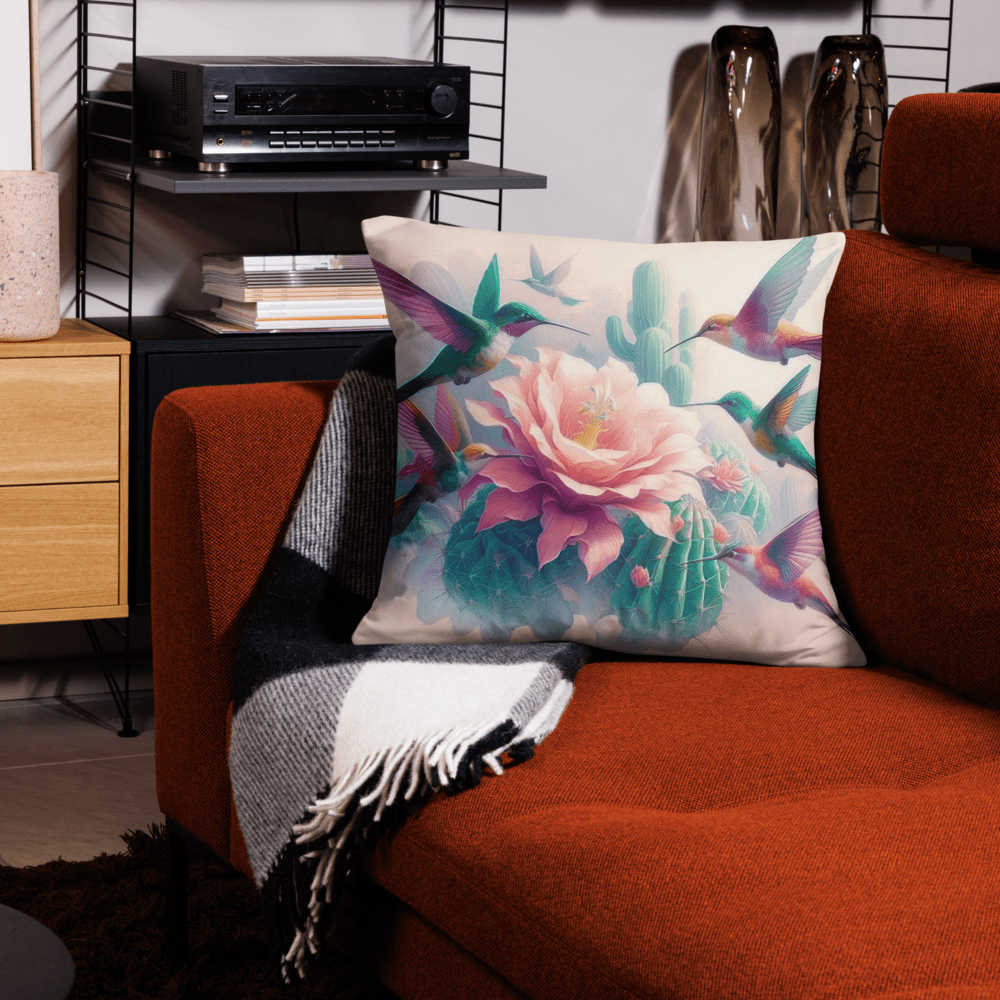 Hummingbirds and Cactus Pillow Case by Gregg Acini Adoree Designs - Gregg Acini Adoree Designs - Pillowcase