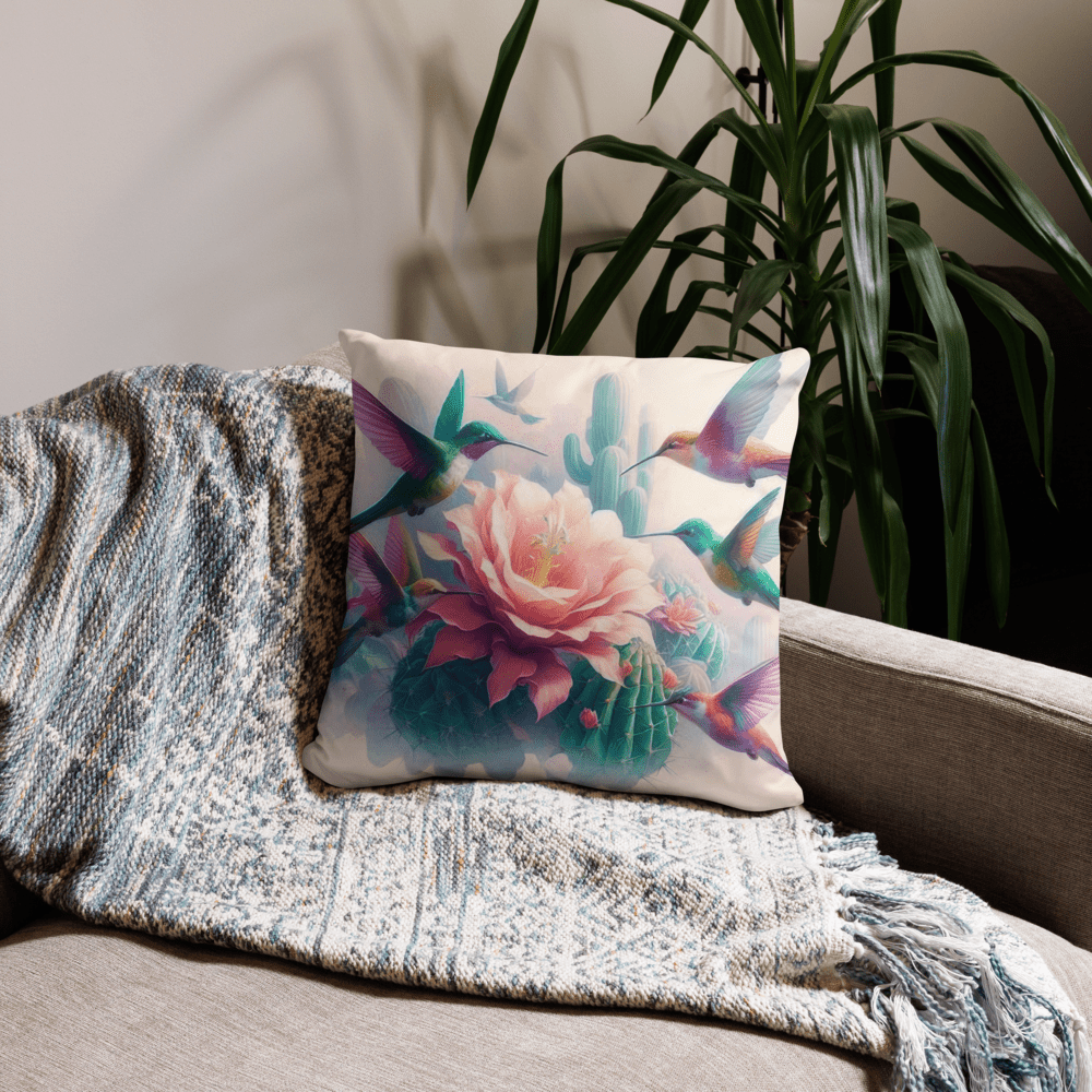 Hummingbirds and Cactus Pillow Case by Gregg Acini Adoree Designs - Gregg Acini Adoree Designs - Pillowcase