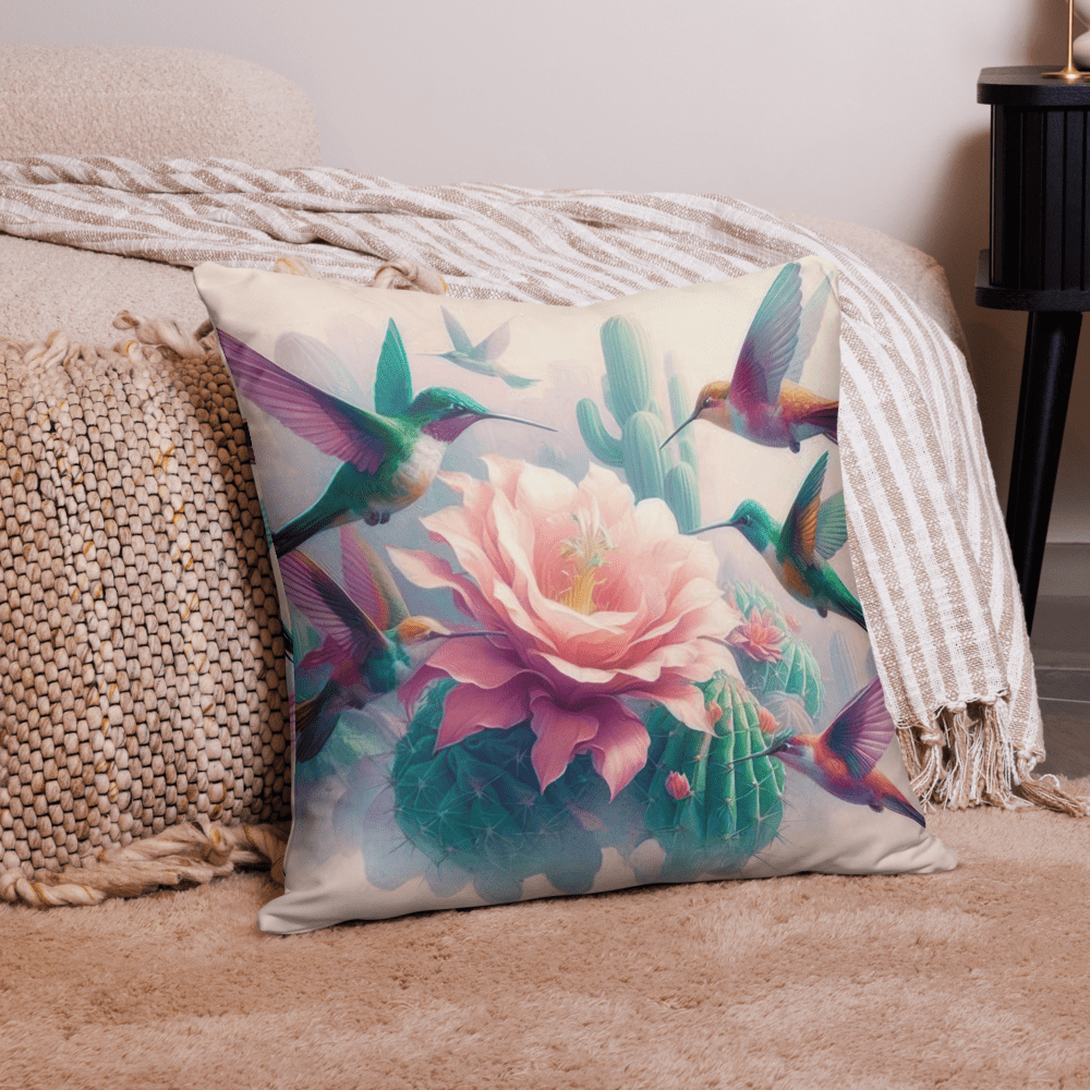 Hummingbirds and Cactus Pillow Case by Gregg Acini Adoree Designs - Gregg Acini Adoree Designs - Pillowcase