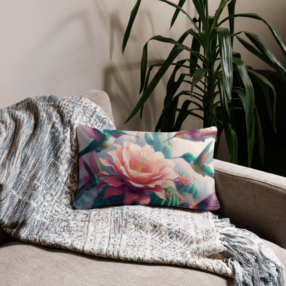 Hummingbirds and Cactus Pillow Case by Gregg Acini Adoree Designs - Gregg Acini Adoree Designs - Pillowcase