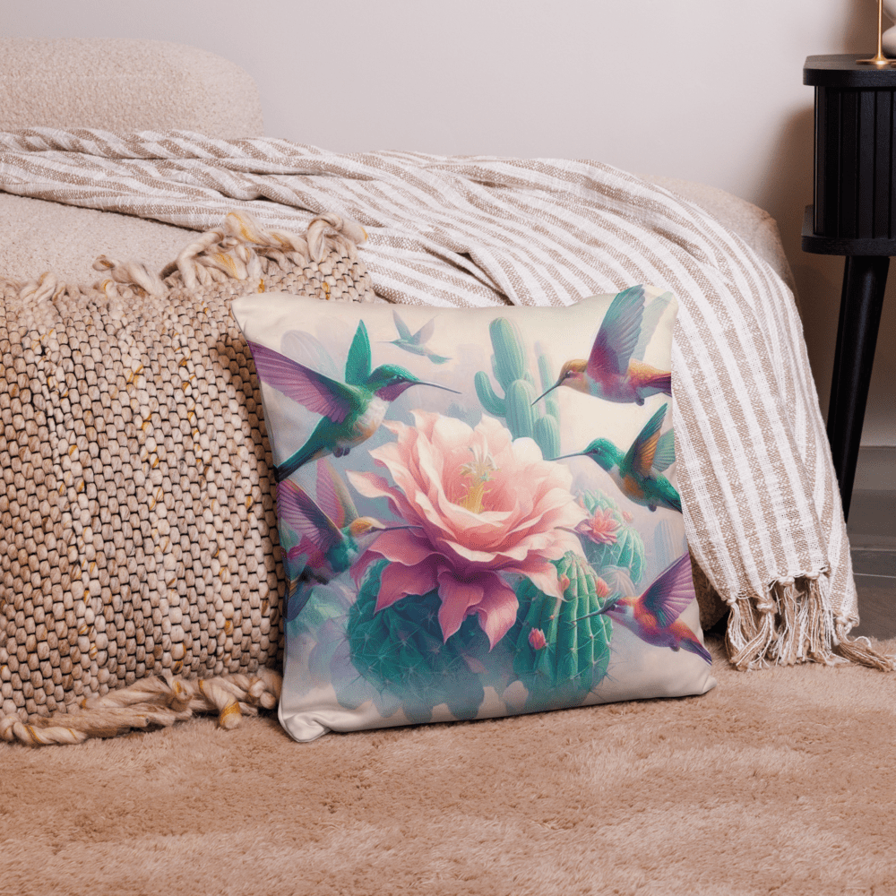 Hummingbirds and Cactus Pillow Case by Gregg Acini Adoree Designs - Gregg Acini Adoree Designs - Pillowcase