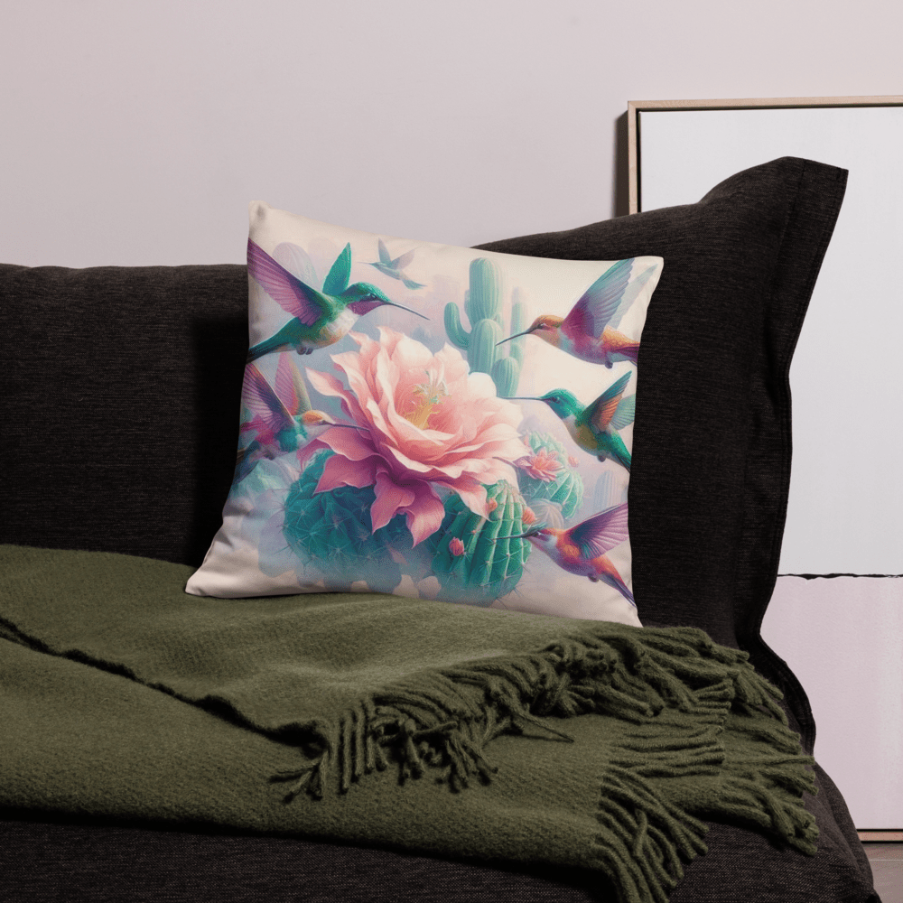 Hummingbirds and Cactus Pillow Case by Gregg Acini Adoree Designs - Gregg Acini Adoree Designs - Pillowcase