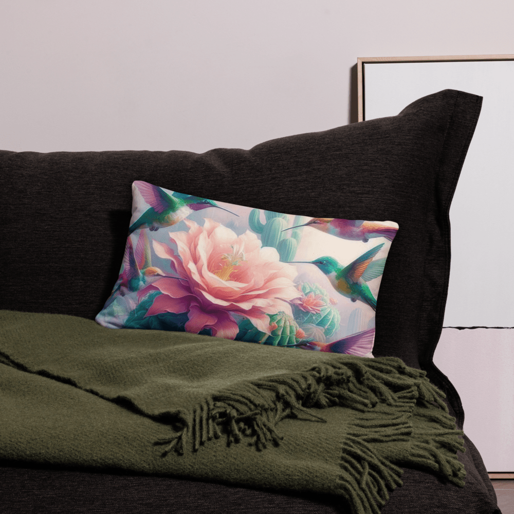 Hummingbirds and Cactus Pillow Case by Gregg Acini Adoree Designs - Gregg Acini Adoree Designs - Pillowcase