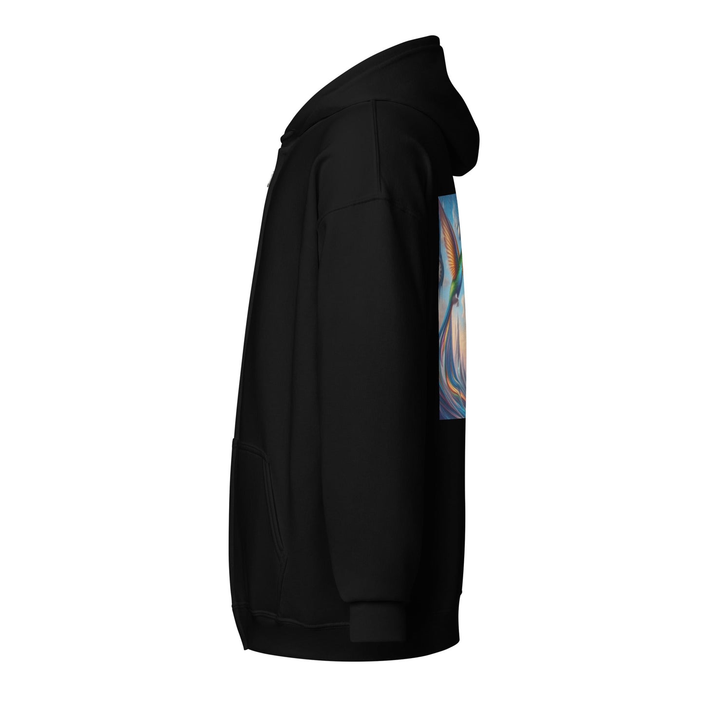 Hummingbirds and Clocks Unisex heavy blend zip hoodie - Gregg Acini Adoree Designs - Hoodie